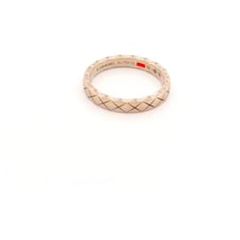 Chanel-NEUF BAGUE CHANEL COCO CRUSH MINI J11785 EN OR BEIGE ROSE 18K 52 GOLD RING-Doré