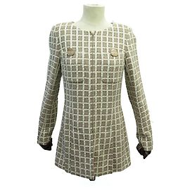 CHANEL CHECKED JACKET WITH CC P LOGO BUTTONS55495V41739 M 40 Tweed jacket Other