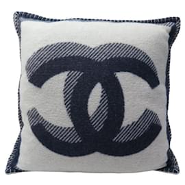 Chanel-NEW CHANEL CC LOGO CUSHION IN WOOL AND CASHMERE NEW WOOL CASHMERE PILLOW-Other