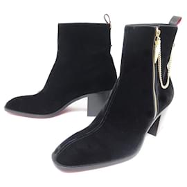 Christian Louboutin-NEW CHRISTIAN LOUBOUTIN YOZ THE LIPS SHOES 3221273BK01 45 Boots-Black