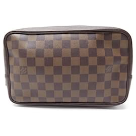 Louis Vuitton-LOUIS VUITTON TOILETRY POUCH 25 IN DAMIER EBENE POUCH CANVAS-Brown