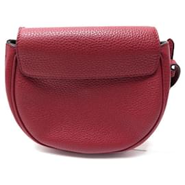 Fendi-NEUF SAC A MAIN FENDI ROUND SADDLE SELLERIA 8BT304 BANDOULIERE EN CUIR BAG-Rouge