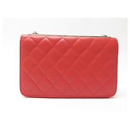 Chanel-NEW CHANEL WALLET ON CHAIN ED LIMITEE HANDBAG PINK LEATHER CROSSBODY WOC BAG-Pink