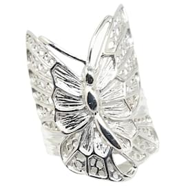 & Other Stories-LuxUness Platinum Butterfly Ring Metal Ring in Excellent condition-Silvery