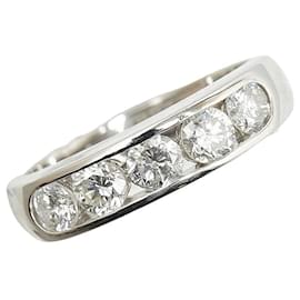 & Other Stories-LuxUness Platinum Diamond Ring Metal Ring in Excellent condition-Silvery