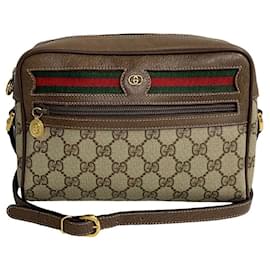 Gucci-Gucci Ophidia Sherry Line Shoulder Women Bag Canvas Shoulder Bag 56.02.088 in excellent condition-Brown