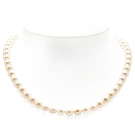 & Other Stories-LuxUness Classic Pearl Necklace Natural Material Necklace in Excellent condition-White