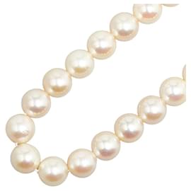 & Other Stories-LuxUness Classic Pearl Necklace Natural Material Necklace in Excellent condition-White