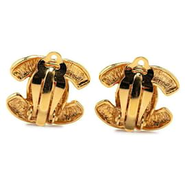 Chanel-Chanel CC Clip On Earrings Metal Earrings in Good condition-Golden