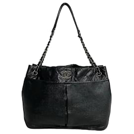 Chanel-Chanel Matelasse Coco Caviar Skin Chain Semi Shoulder Bag Leather Shoulder Bag 21559 in good condition-Black
