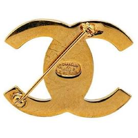 Chanel-Chanel CC Turnlock Logo Brooch Metal Brooch in Good condition-Golden