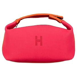 Hermès-Hermes Canvas Bride-a-Brac PM Canvas Handbag in Good condition-Pink
