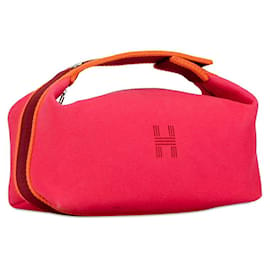 Hermès-Hermes Canvas Bride-a-Brac PM Canvas Handbag in Good condition-Pink