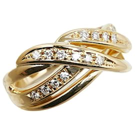 & Other Stories-LuxUness 18k Gold Diamond Ring Metal Ring in Excellent condition-Golden