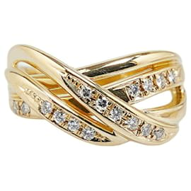 & Other Stories-LuxUness 18k Gold Diamond Ring Metal Ring in Excellent condition-Golden