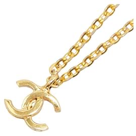 Chanel-Chanel Chanel Coco Mark Gold Plated Necklace Metal Necklace in Good-Golden