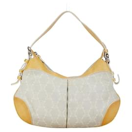 Céline-Celine Macadam Hobo Bag Sac à bandoulière en toile en bon état-Jaune