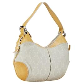 Céline-Celine Macadam Hobo Bag  Canvas Shoulder Bag in Good condition-Yellow