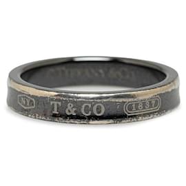 Tiffany & Co-Tiffany & Co Titanium 1837 Ring  Metal Ring in Fair condition-Black
