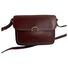 Cartier-Cartier Cartier Shoulder Bag Leather Must Line Bordeaux Leather Shoulder Bag  in Good condition-Red