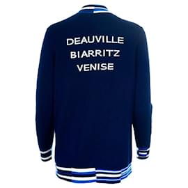 Chanel-Deauville / Biarritz / Venice Iconic Cardigan-Navy blue