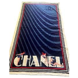 Autre Marque Serviette de bain Chanel Bleu marine Coton Bleu Marine