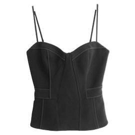 Alexander Wang Bustier-Top mit Paspelnähten Schwarz
