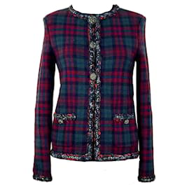 Chanel-Veste en cachemire à carreaux Paris Edinburgh Tartan-Multicolore