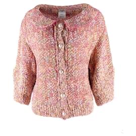 Chanel-Pink Wicker Tweed Jacket-Pink