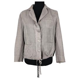 Short linen jacket in dove color by Max & Co Grey