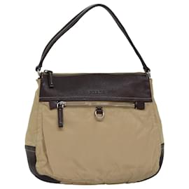 Prada-PRADA Shoulder Bag Nylon Beige Auth ep4286-Beige