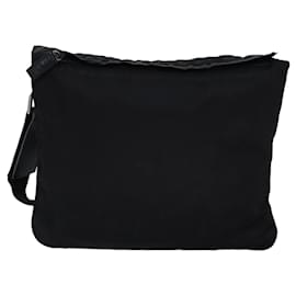 Prada-PRADA Shoulder Bag Nylon Black Auth bs14652-Black