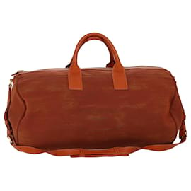 Prada-PRADA Boston Bag Canvas 2way Orange Auth 74405-Orange