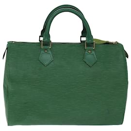 Louis Vuitton-Louis Vuitton Epi Speedy 30 Sac à Main Bornéo Vert M43004 Auth LV 77183-Autre