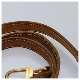 Louis Vuitton-LOUIS VUITTON Shoulder Strap Leather 35.8"" Beige LV Auth 77045-Beige