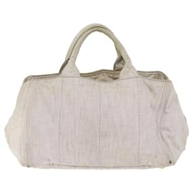 Prada-PRADA Canapa MM Hand Bag Canvas 2way Gray Auth 77360-Grey