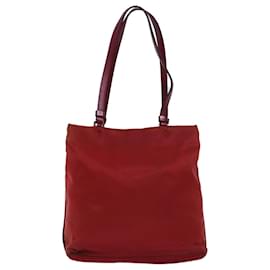 Prada-PRADA Hand Bag Nylon Red Auth 76974-Red