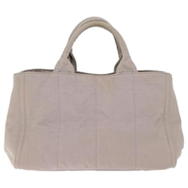 Prada-PRADA Bijoux Canapa MM Hand Bag Canvas 2way Gray Auth yk12789-Grey