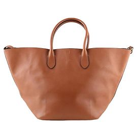 Ralph Lauren Tote Cerf de couro Marrom