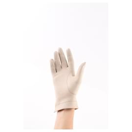 Hermès-Leather gloves-Beige