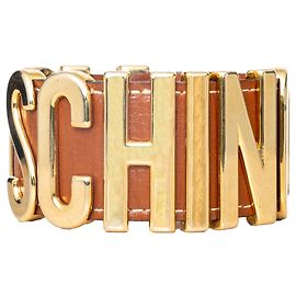 Pulseira com logotipo Moschino Marrom