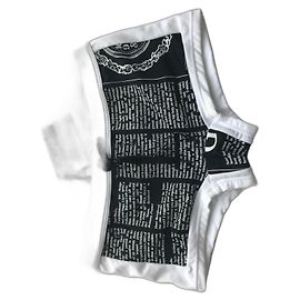 Short de bain John Galliano S Noir Blanc
