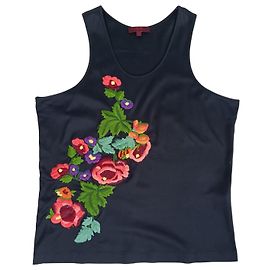 Kenzo top a fiori vintage 1990s Nero