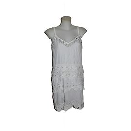 Vestido Twin Set Branco de Algodão e Viscose L Branco
