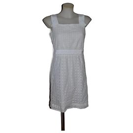 Vestido de algodão Elie Tahari Branco Branco