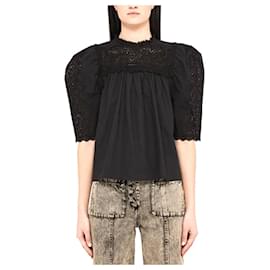 Ulla Johnson-Ulla Johnson Yvonne embroidered cotton blouse-Black