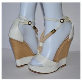 Chloé-wedges-Brown,White