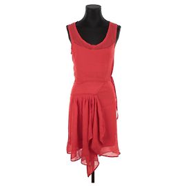 Ann Demeulemeester Vestito di seta Rosso