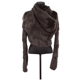 Rick Owens Fur jacket Brown
