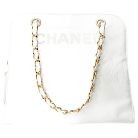 Chanel-CHANEL Bag in White Leather - 101741-White